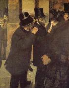 Edgar Degas In the Bourse oil painting artist